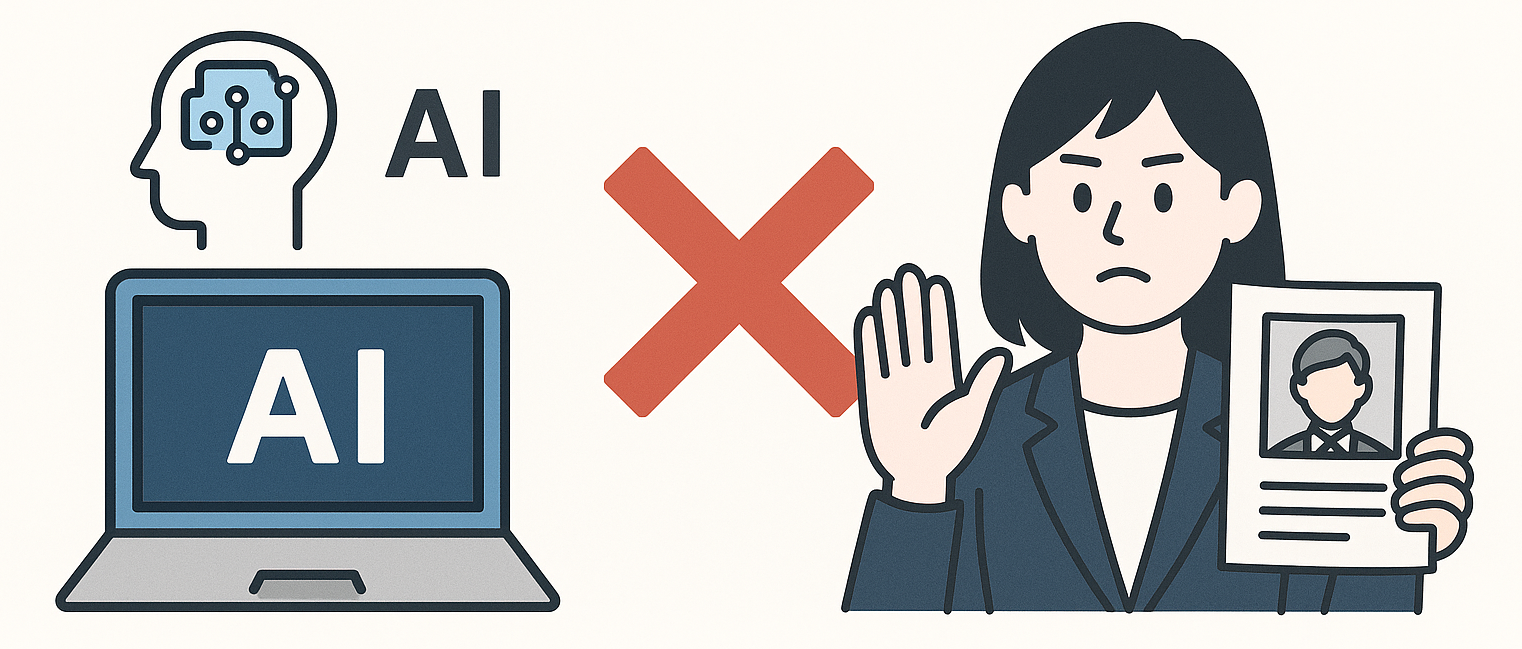 AI就活使用上の注意点を表した画像