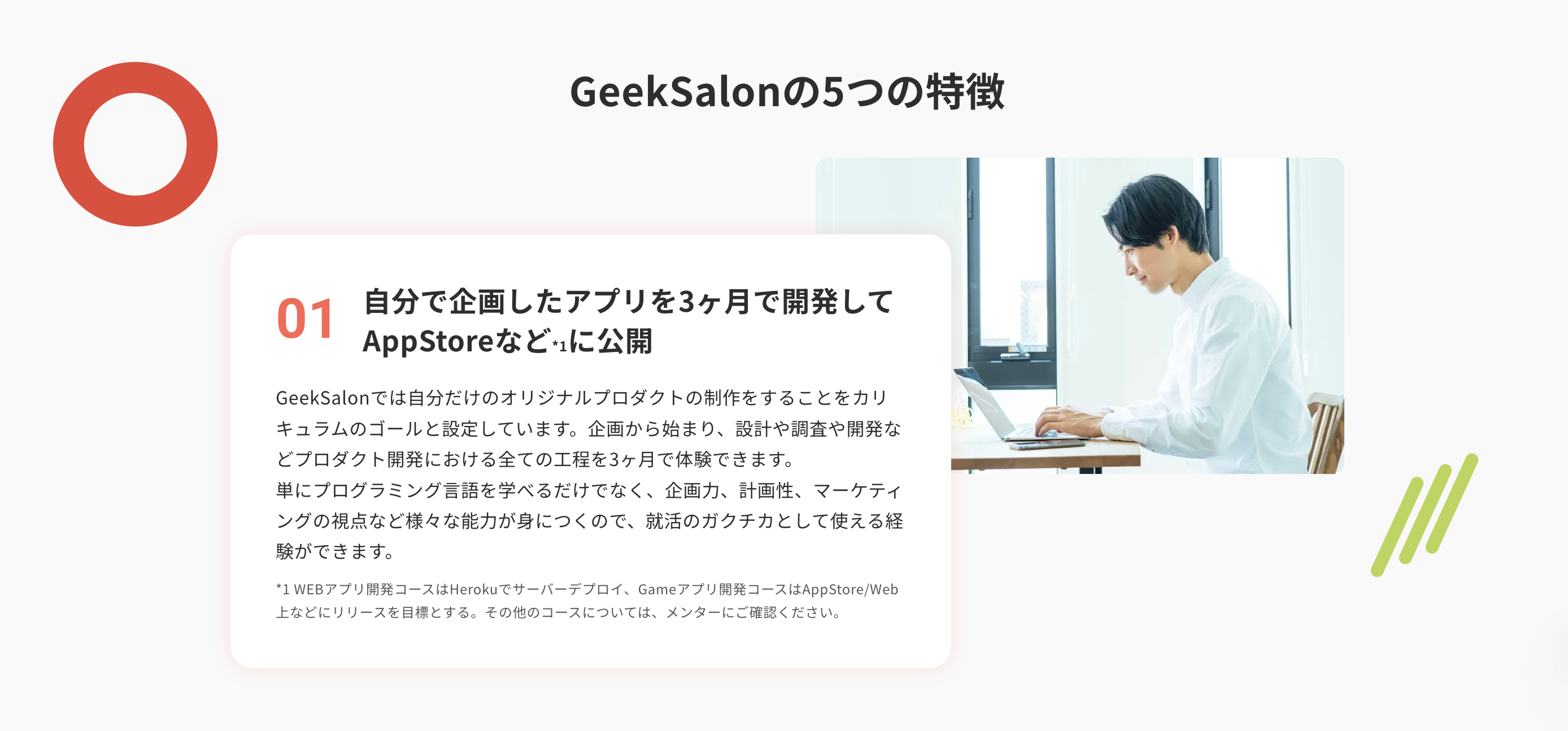 GeekSalonの特徴1