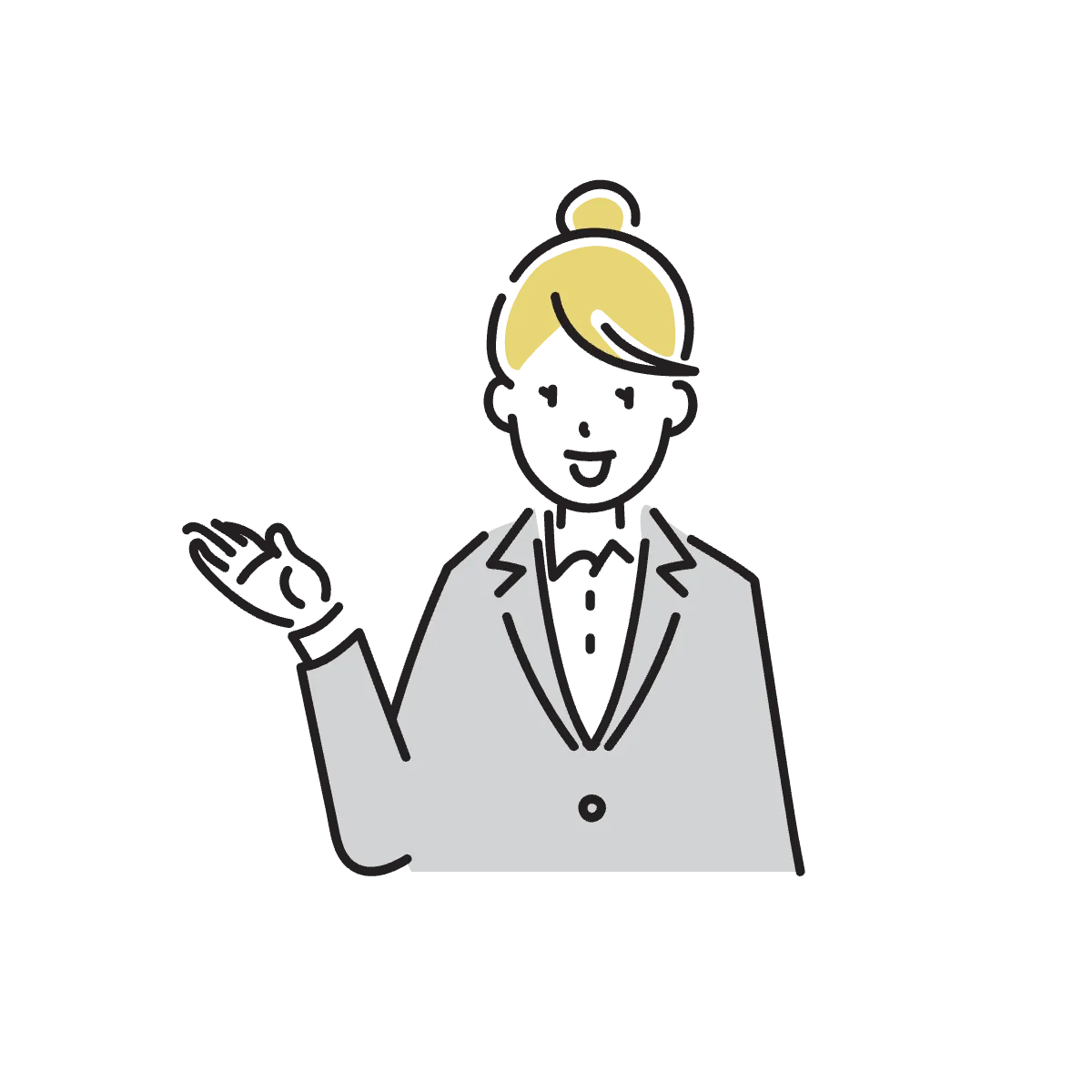 説明している女性の画像