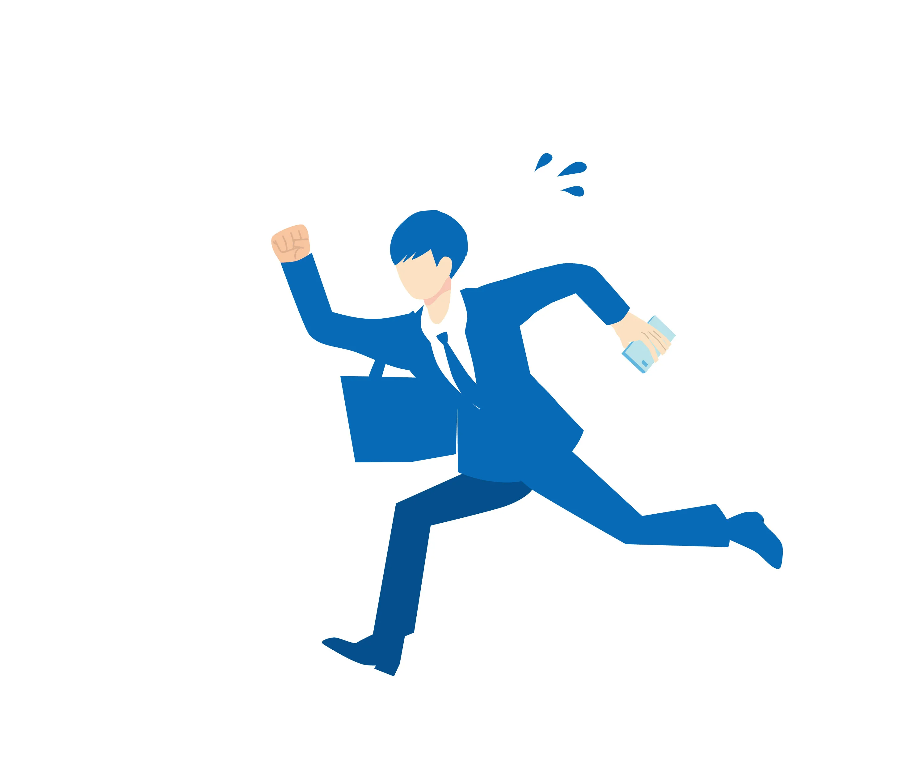 忙しい人のイラスト画像