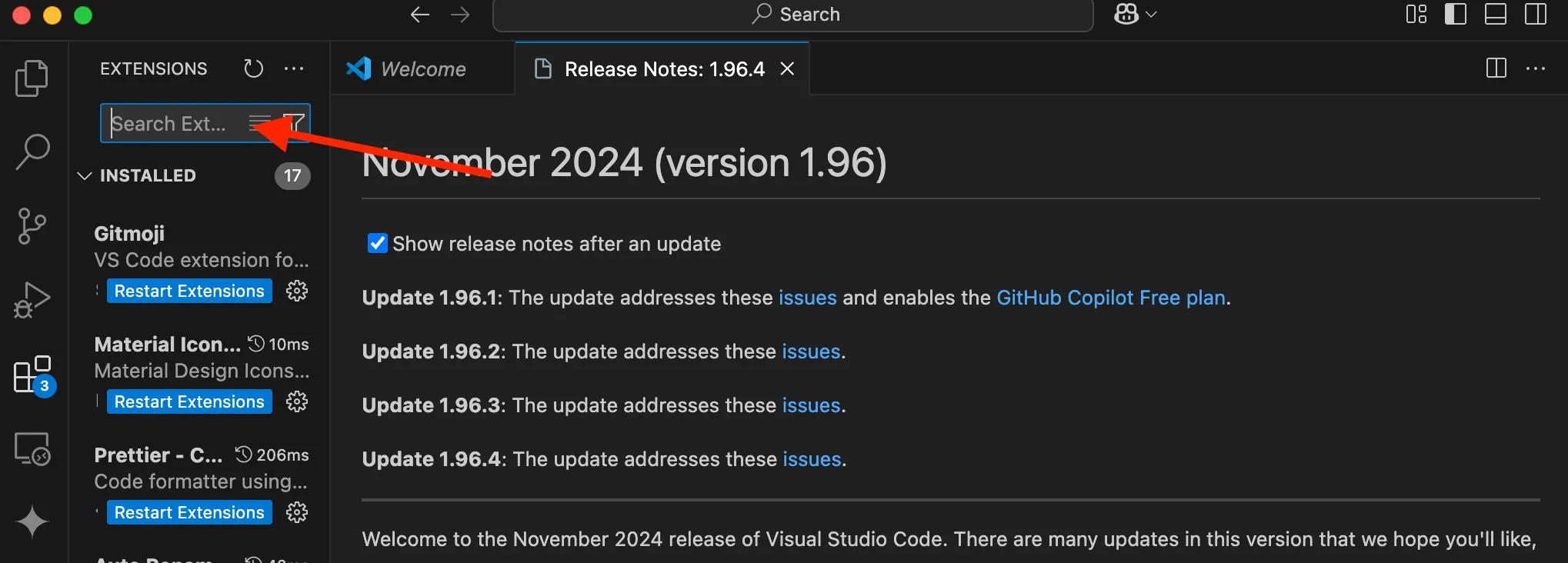 VSCodeの設定画面2枚目
